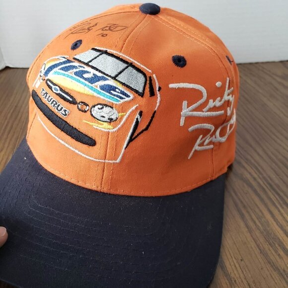 Vintage Ricky Rudd Signed Hat Orange Tide Taurus Adjustable Baseball Cap - Picture 5 of 8